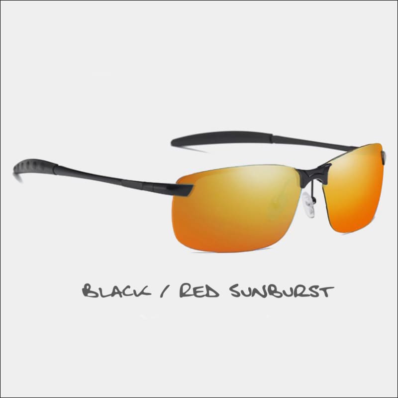 Driver HD Polarized Sunglasses - 8 Styles - Black/Red Mirror - Sunglasses