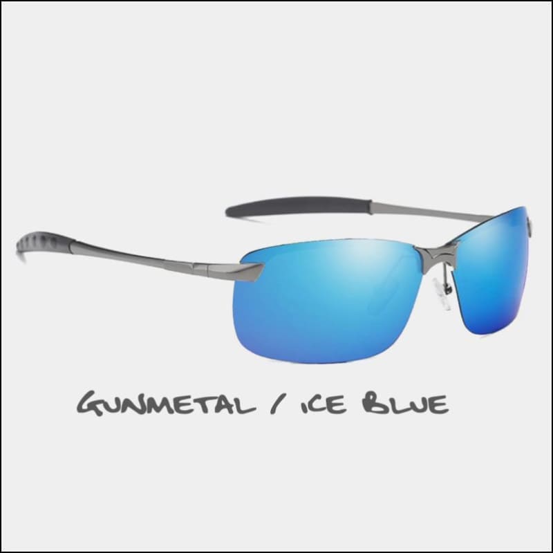 Driver HD Polarized Sunglasses - 8 Styles - Gunmetal/Ice Blue - Sunglasses