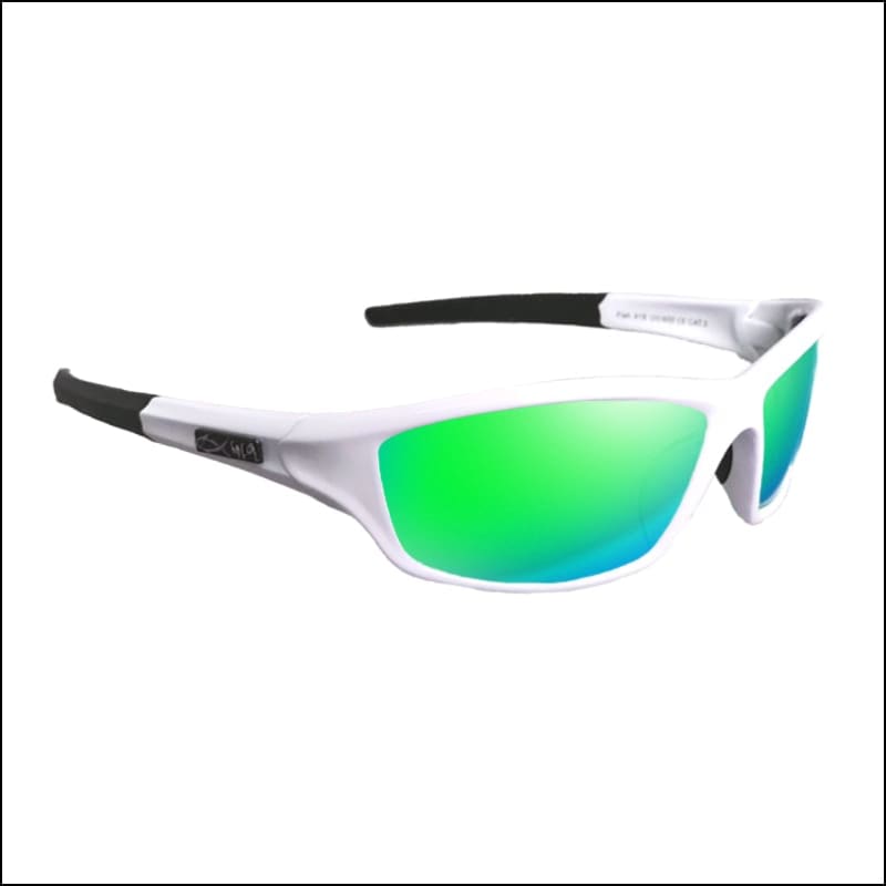 Polarized HD Perfection ’White Series’ Sunglasses - White/Green