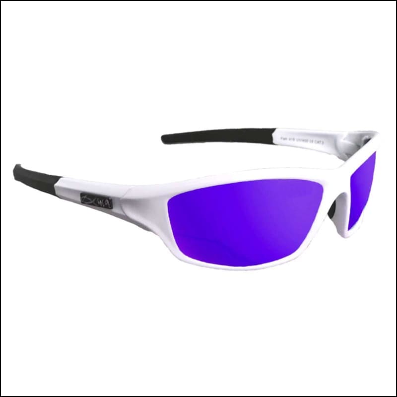 Polarized HD Perfection ’White Series’ Sunglasses - White/Purple