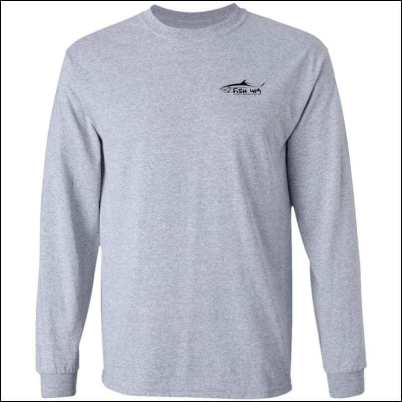 Tarpon Design Long Sleeve Ultra Cotton T-Shirt - 3 Colors - Sport Grey / M - T-Shirts