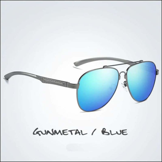 Aviator HD Polarized Sunglasses - 5 Styles - Gunmetal/Blue - Sunglasses