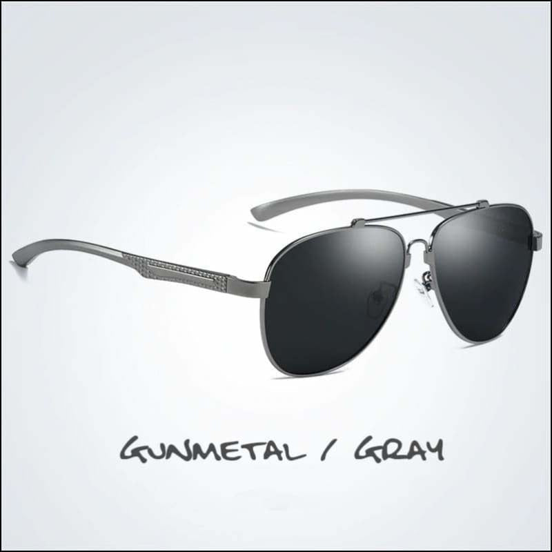 Aviator HD Polarized Sunglasses - 5 Styles - Gunmetal/Gray - Sunglasses