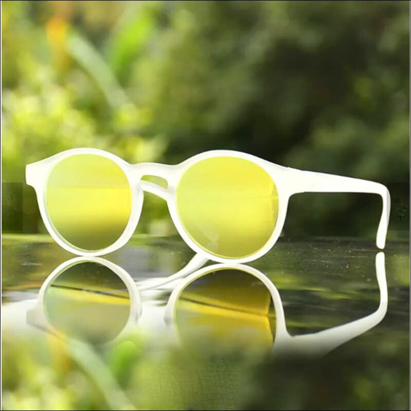 Fish 419 Performance Gear - Captiva Polarized HD Sunglasses Transparent Purple/Purple Mirror