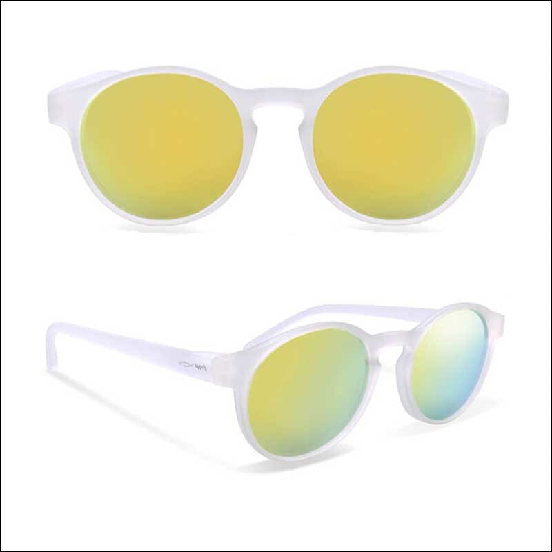 Captiva Polarized HD Sunglasses - Transparent White/Yellow Mirror - Sunglasses