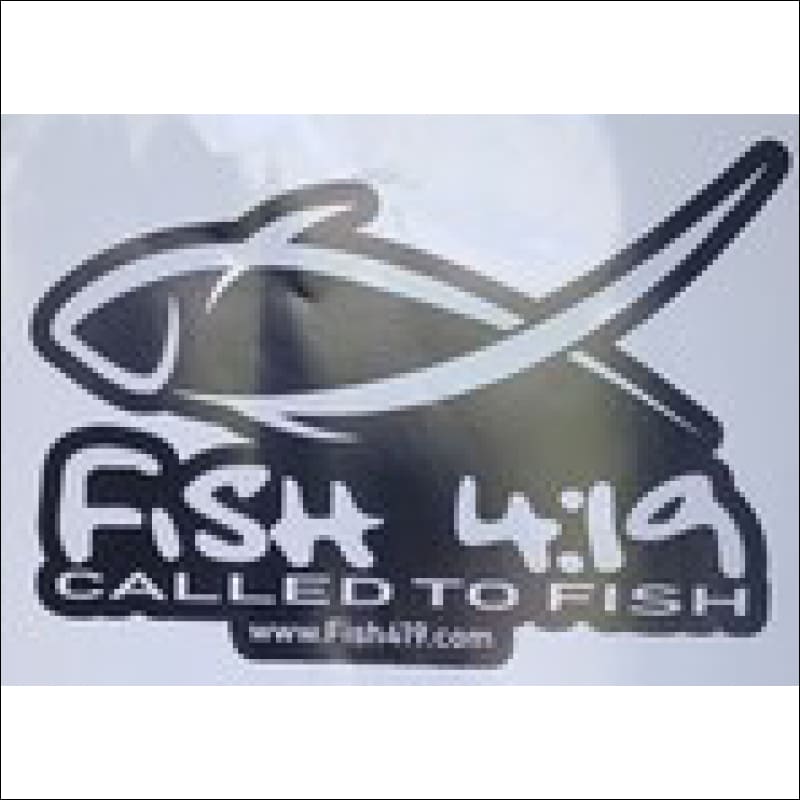 Fish 419 Exterior Carpet Decal XL 12’ x 10’ - White on Black - Decal