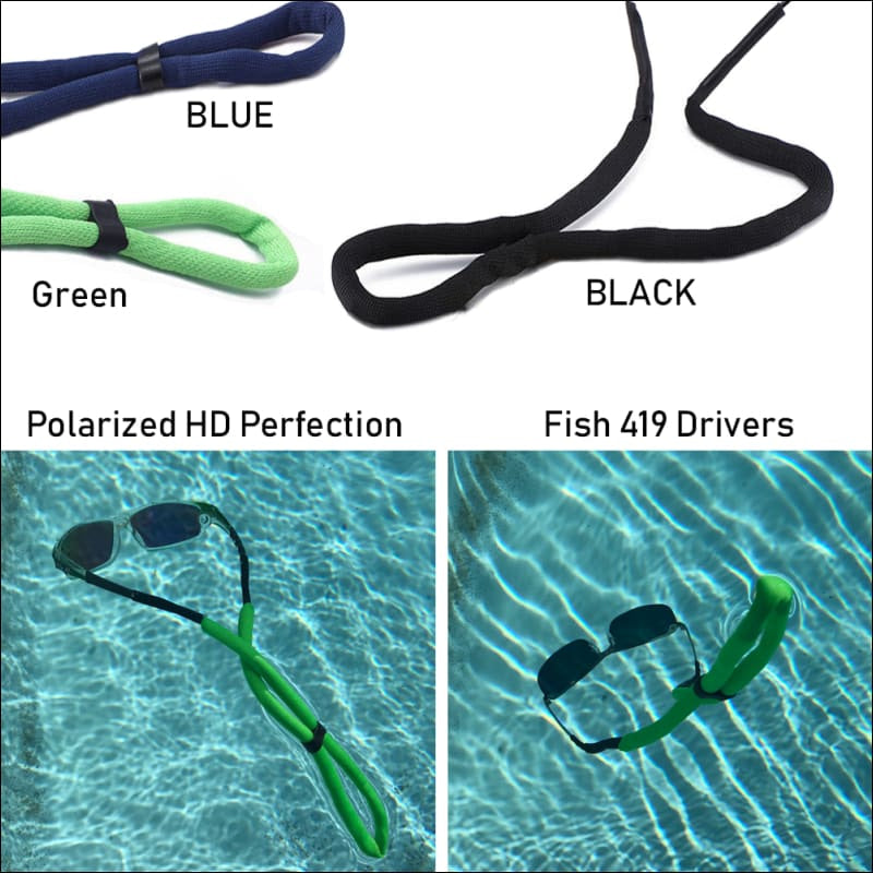 Fish 419 Floating Sunglasses Retainer - Black - Sunglasses