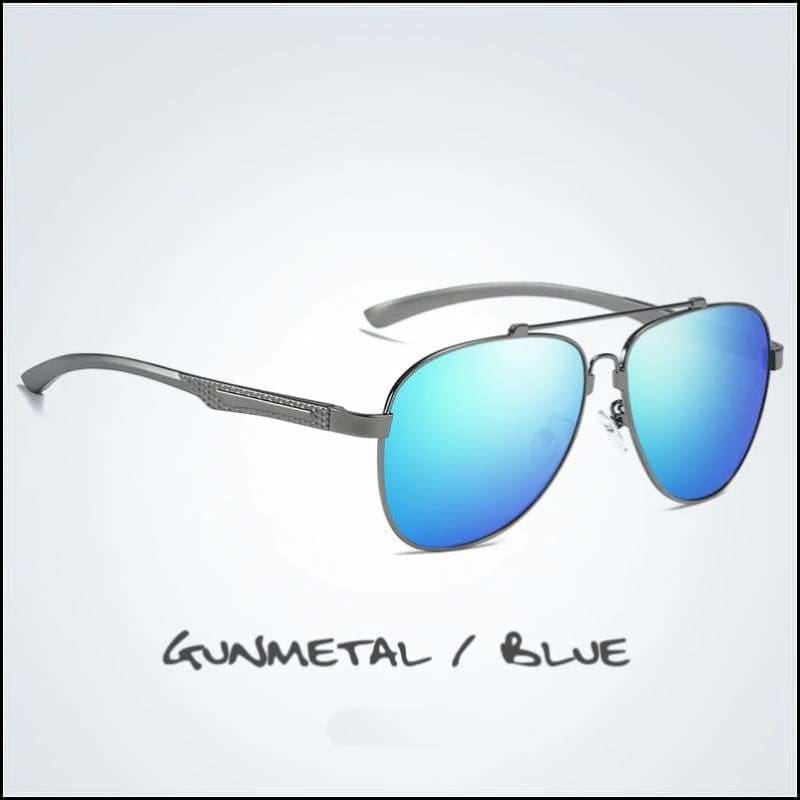 Fish 419 FOMNTT - Aviator Gun/Blue Sunglasses