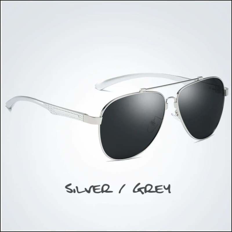 Fish 419 FOMNTT - Aviator Silver/Gray Sunglasses
