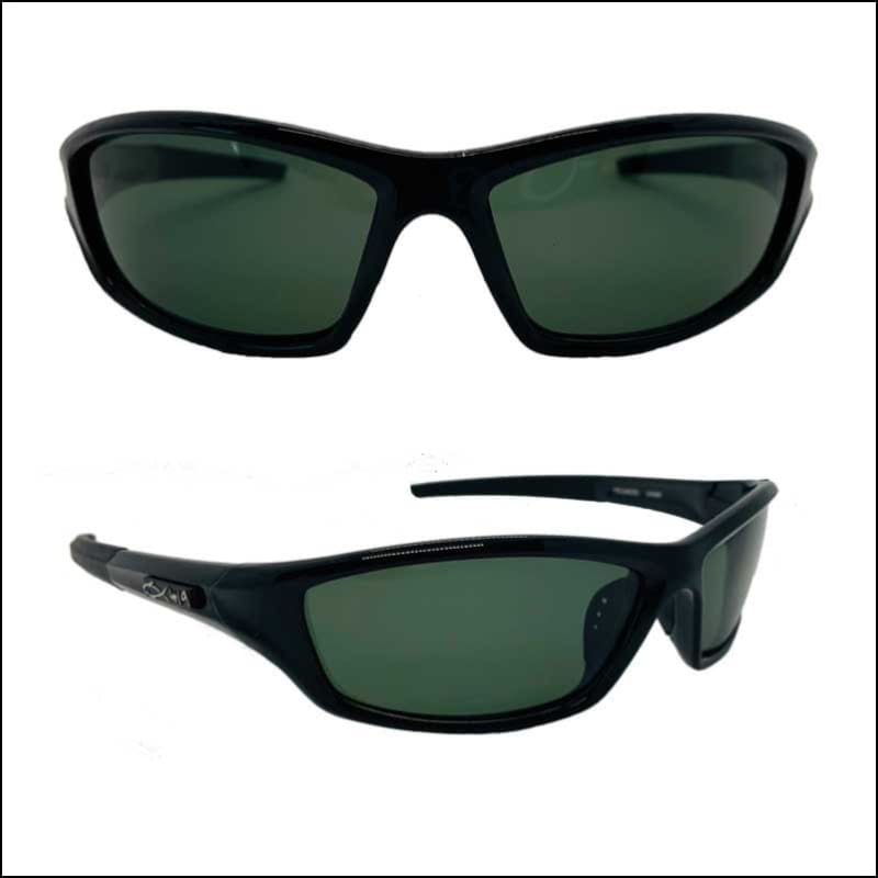 Fish 419 FOMNTT - Black Series Black/Green Non - Mirror Sunglasses