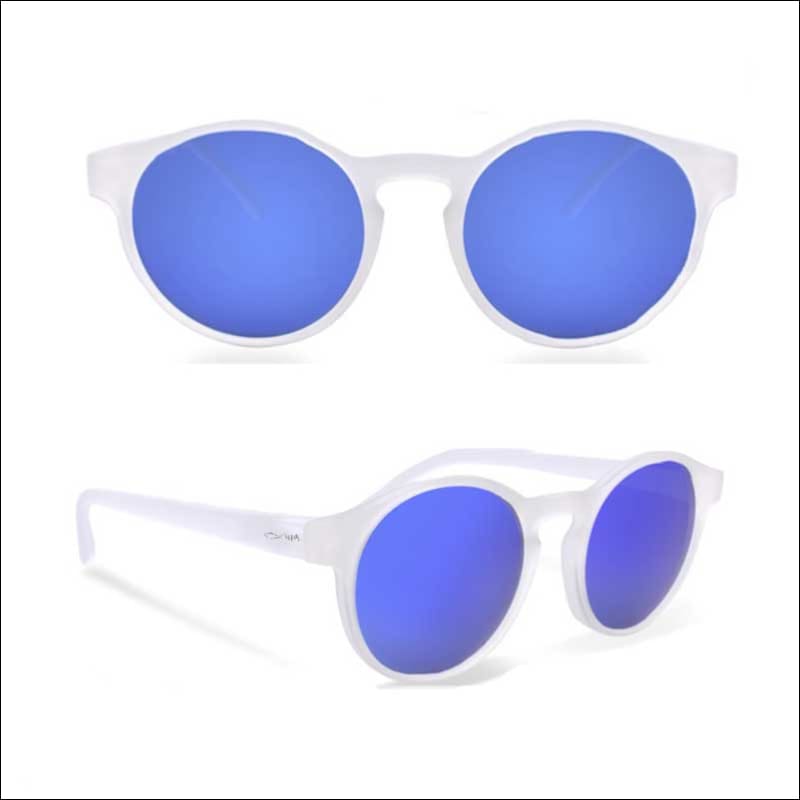 Fish 419 FOMNTT - Captiva Transparent White/Dark Blue Mirror Sunglasses