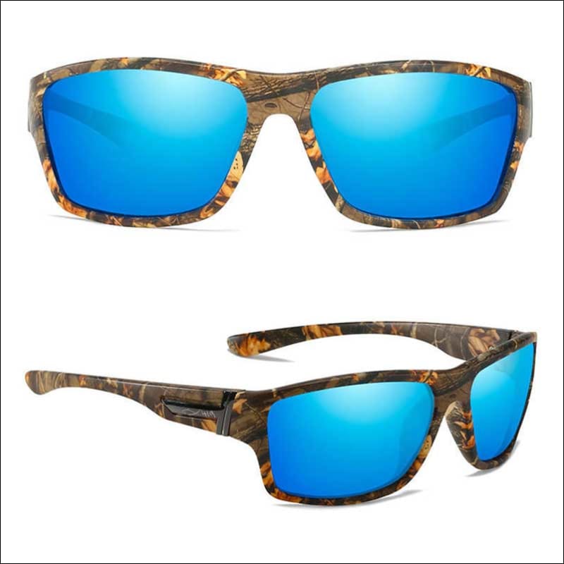 Fish 419 FOMNTT - Everglades Polarized HD Sunglasses - Camo/Blue - Sunglasses
