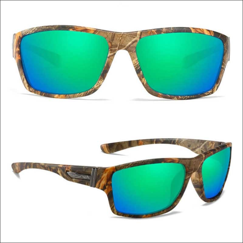 Fish 419 FOMNTT - Everglades Polarized HD Sunglasses Camo/Green