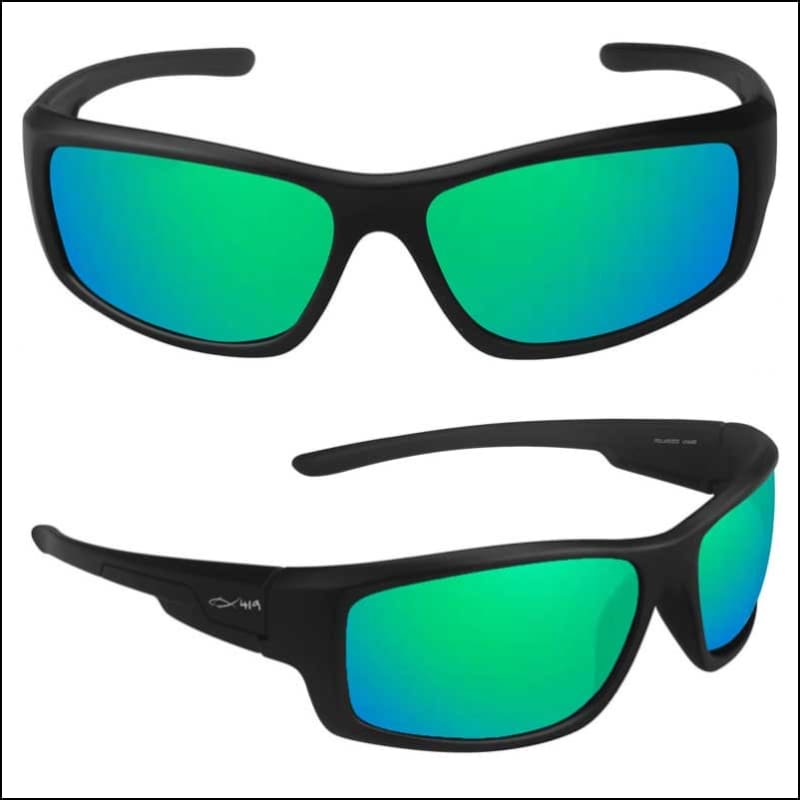 Fish 419 FOMNTT - Gulfstream Black/Green Sunglasses