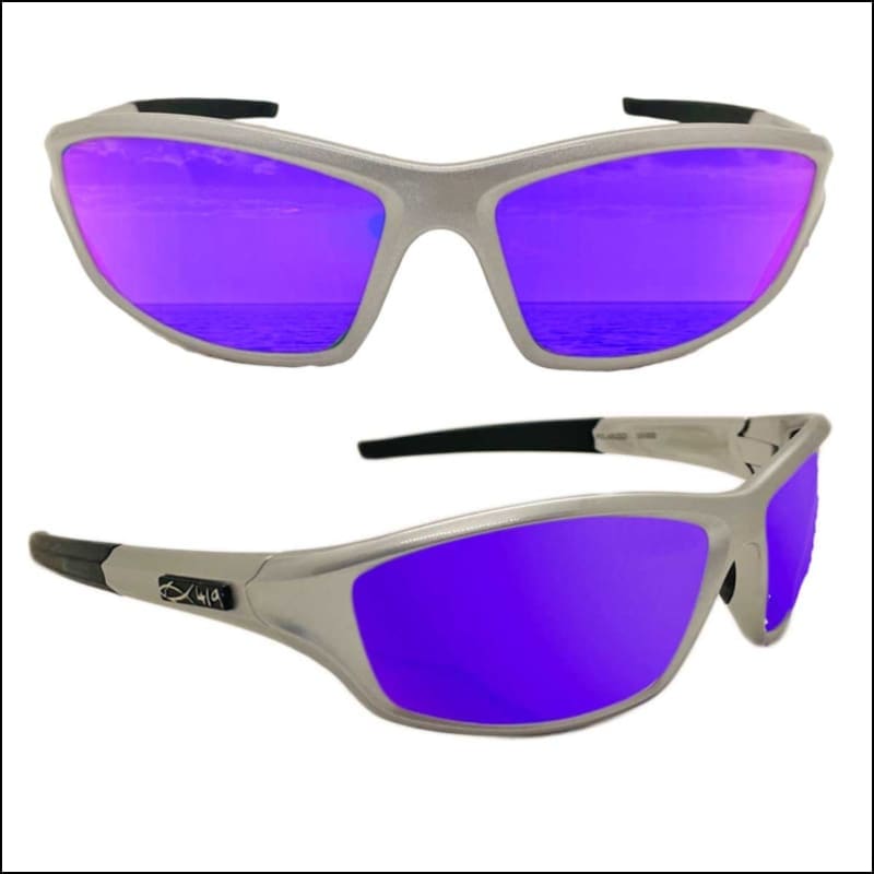 Fish 419 FOMNTT - Platinum Series Platinum/Purple Sunglasses