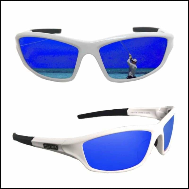 Fish 419 FOMNTT - White Series White/Blue Sunglasses