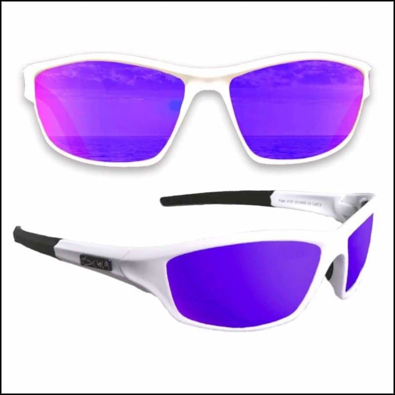 Fish 419 FOMNTT - White Series White/Purple Sunglasses