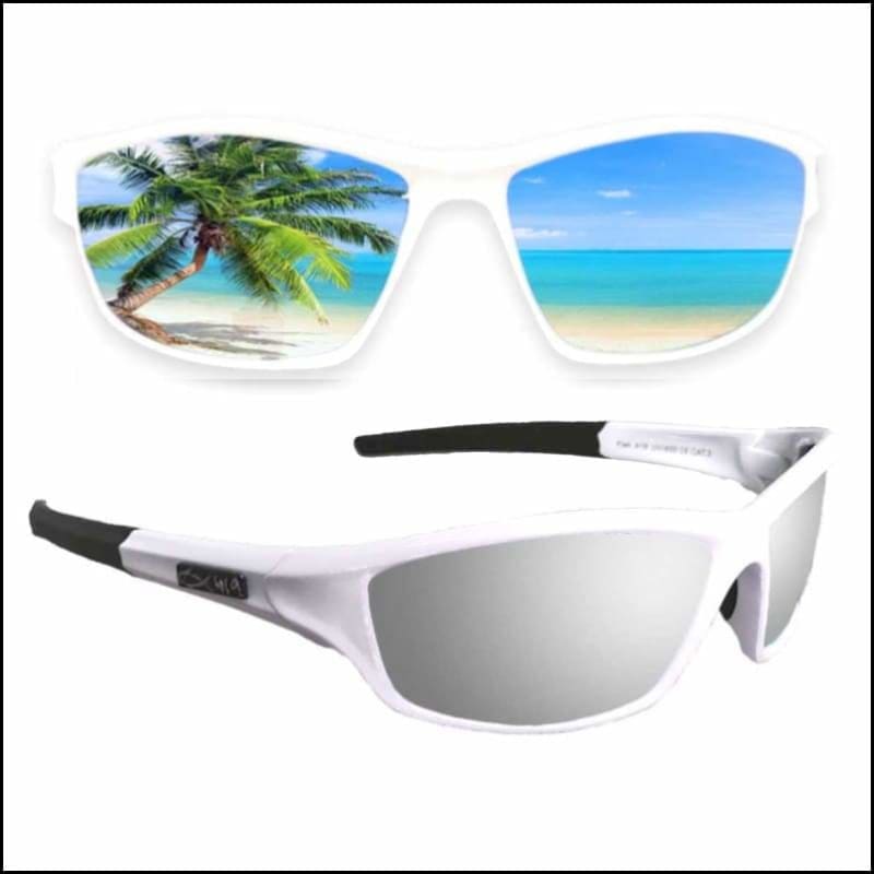 Fish 419 FOMNTT - White Series White/Silver Sunglasses