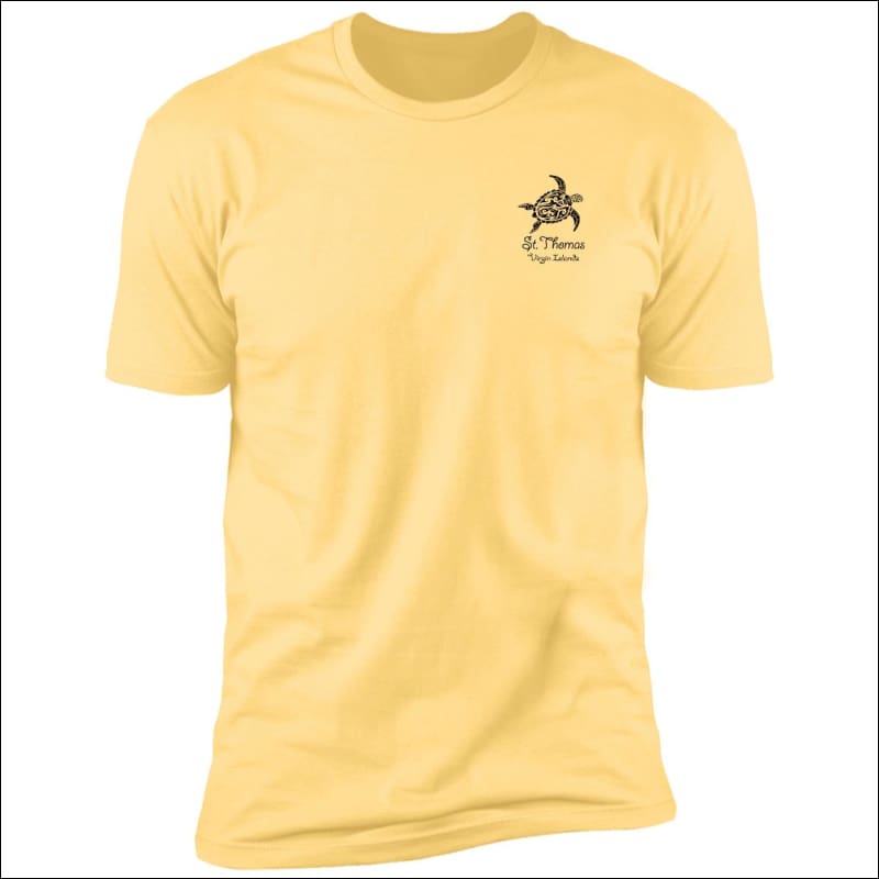 Fish 419 Polynesian Sea Turtle St Thomas Virgin Islands T-Shirt - Banana Cream / S - T-Shirts