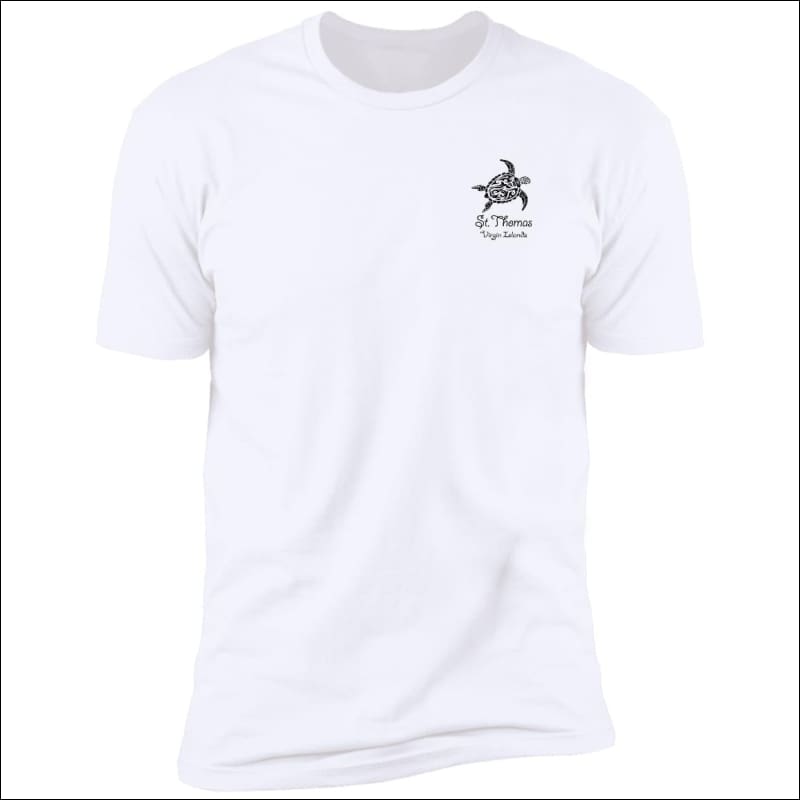Fish 419 Polynesian Sea Turtle St Thomas Virgin Islands T-Shirt - White / S - T-Shirts