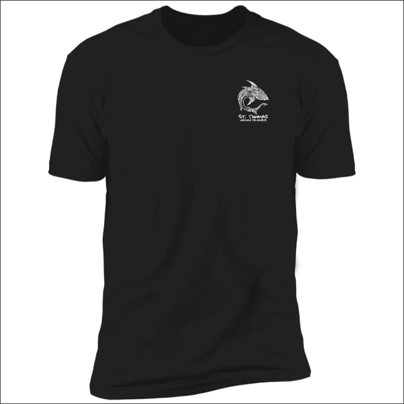 Fish 419 Polynesian Shark St Thomas US Virgin Islands T-shirt - Black / M - T-Shirts