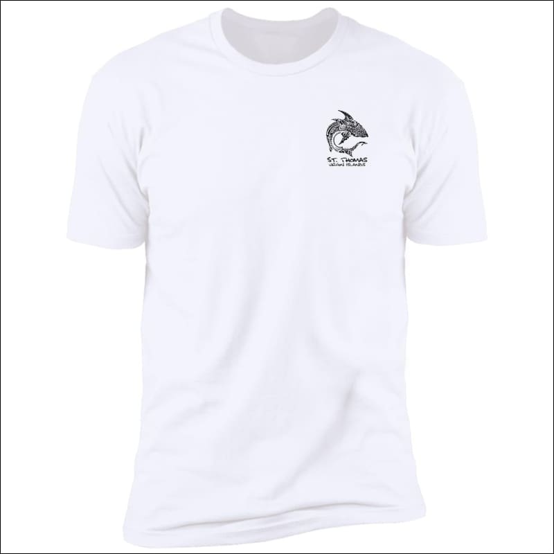 Fish 419 Polynesian Shark St Thomas US Virgin Islands T-shirt - White / S - T-Shirts