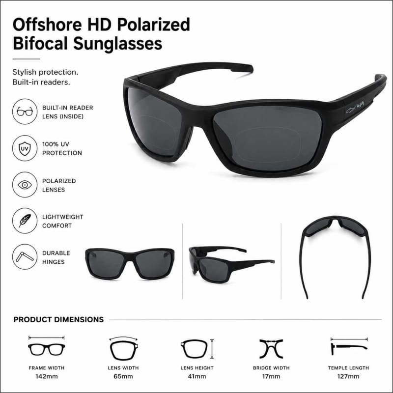 Offshore HD Polarized Bifocal Sunglasses - Sunglasses