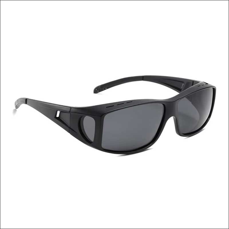Polarized HD Fit Over II Sunglasses - Black/Silver - Sunglasses