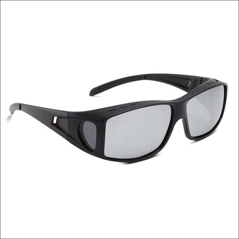 Polarized HD Fit Over II Sunglasses - Black/Silver - Sunglasses