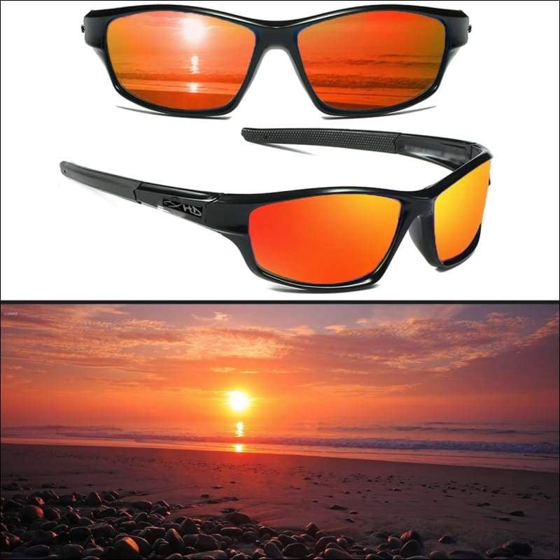 Polarized HD Perfection ’Black Series’ Sunglasses - Gloss Black/Red