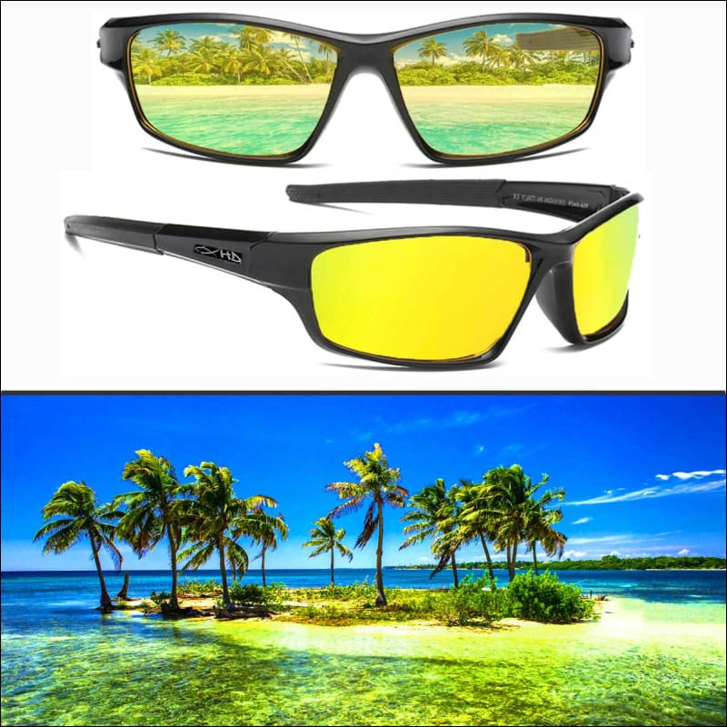 Polarized HD Perfection Black Series Sunglasses - Gloss Black/Yellow Mirror - Sunglasses