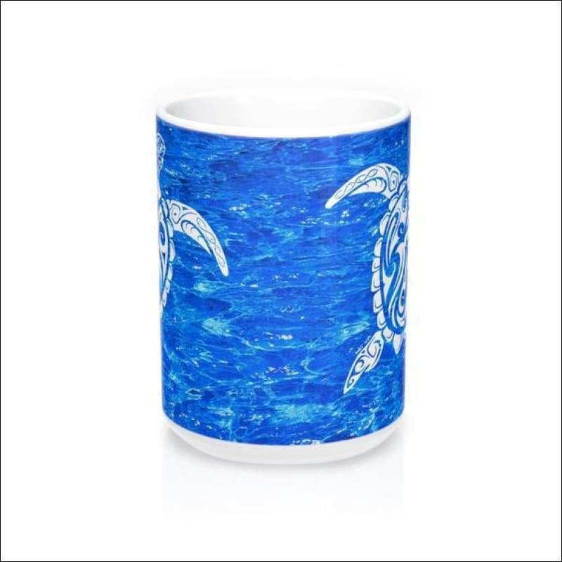 Polynesian Sea Turtle Mug 15 oz - 4 Colors Available - Drinkware