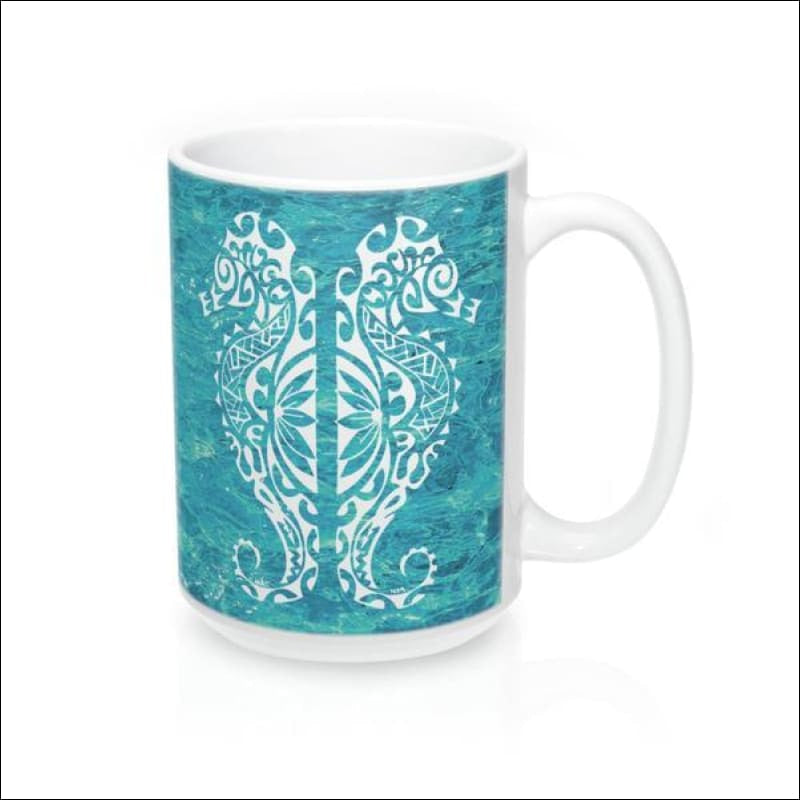 Polynesian Seahorse Mug 15 oz - 4 Color Choices - Drinkware