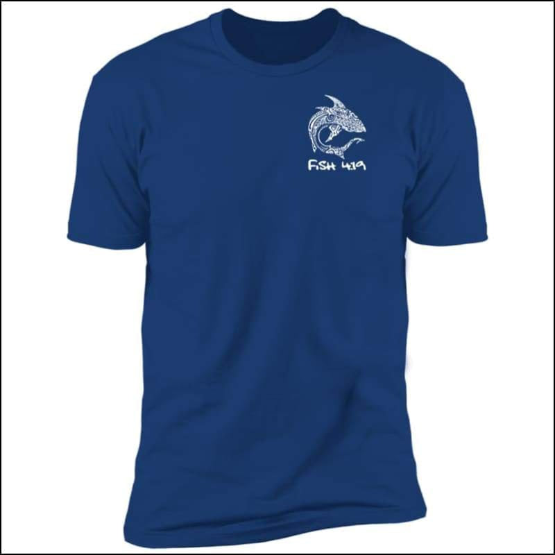 Polynesian Shark - Premium Short Sleeve Unisex T-Shirt - 6 Colors - Royal / S - T-Shirts