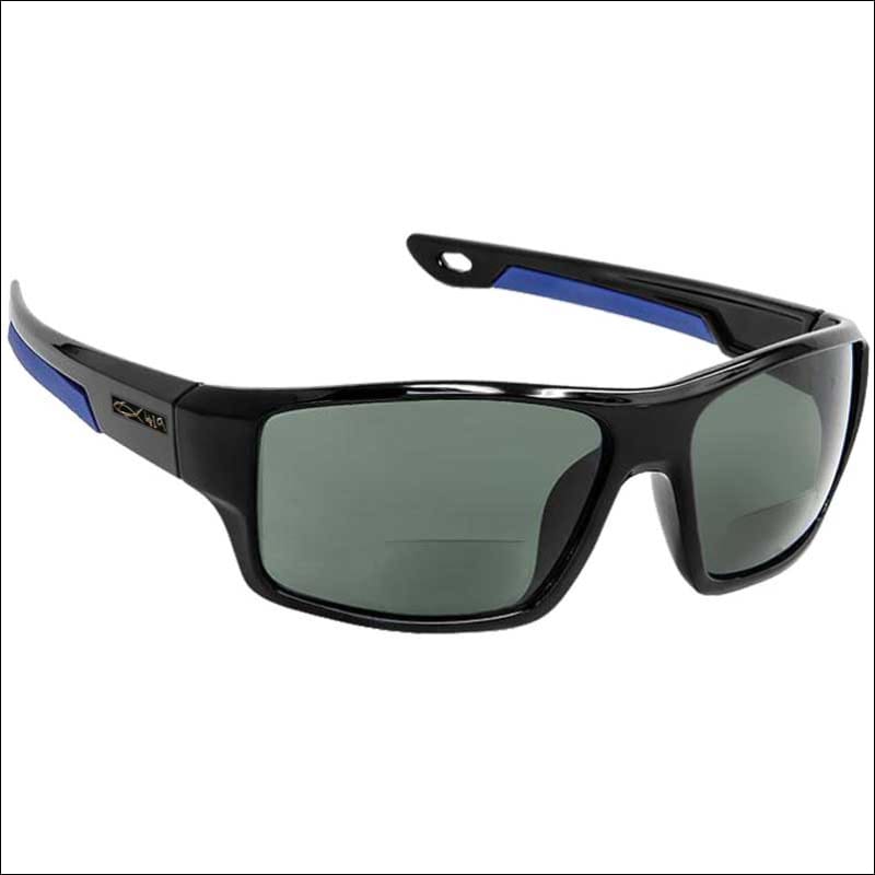 Precision HD Polarized Sunreader Sunglasses - Black/Blue / +1.50 - Sunglasses