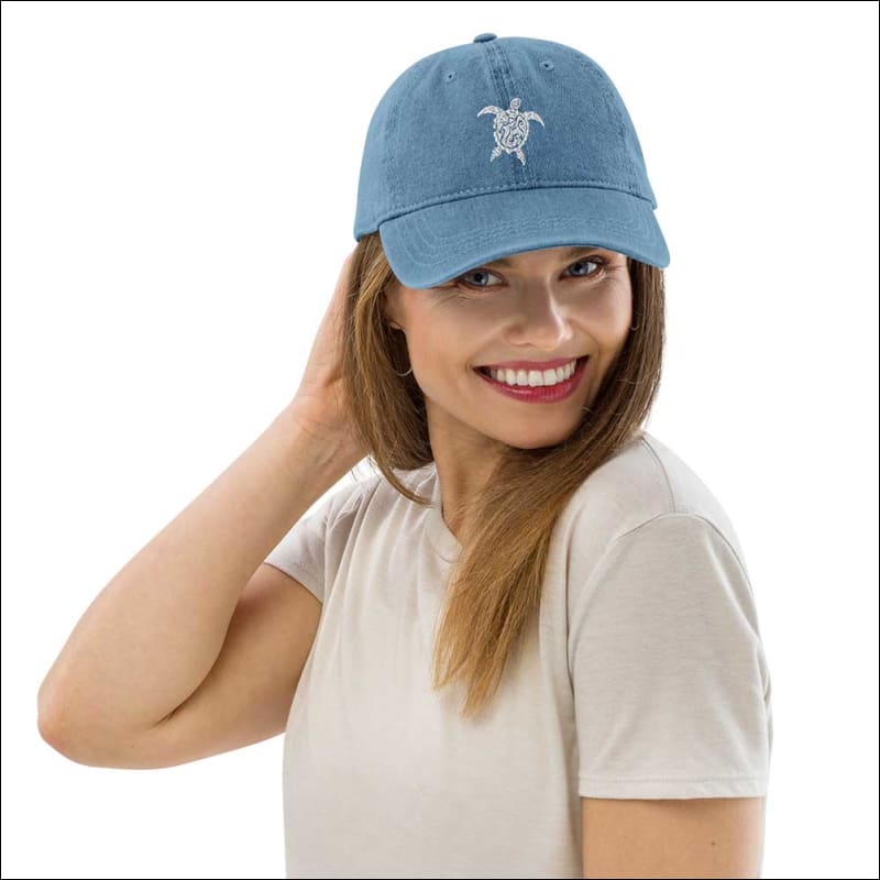 Fish 419 Performance Gear Sea Turtle Ladies Denim Cap