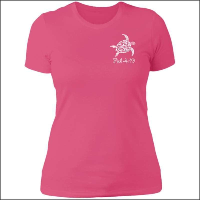 Ladies Pretty Pink Performance Short Sleeve Fishing Shirt