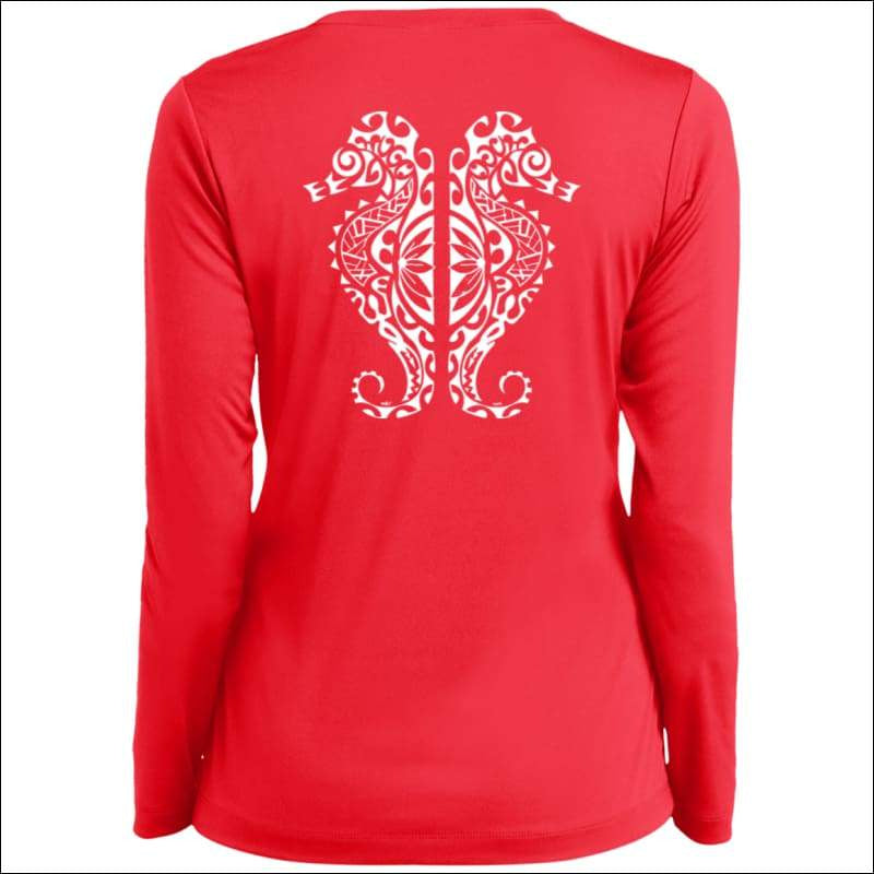 Seahorse Dry Fit Ladies LS Performance V-Neck T-Shirt - 6 Colors - T-Shirts