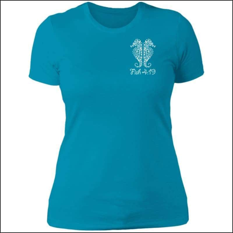 Seahorse Premium Ladies Boyfriend T-Shirt - 4 Colors - Turquoise / S - T-Shirts