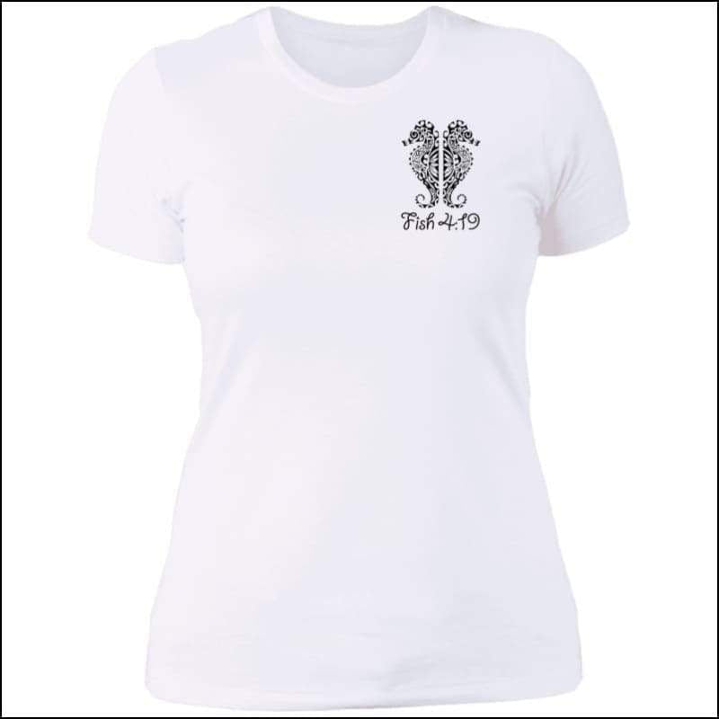 Seahorse Premium Ladies Boyfriend T-Shirt - 4 Colors - White / S - T-Shirts