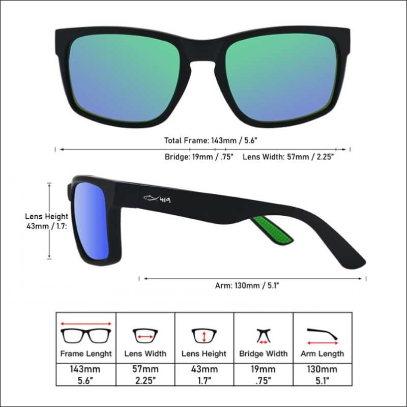 Fish 419 Performance Gear - Tarpon Polarized HD Sunglasses