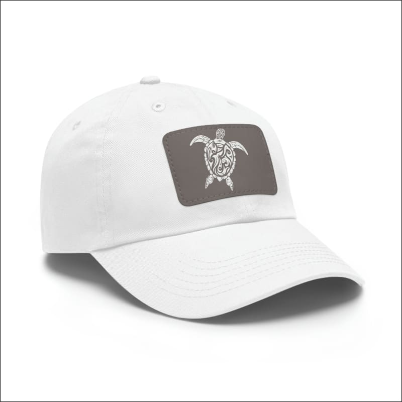 Dad Hat with Sea Turtle Leather Patch - Hats