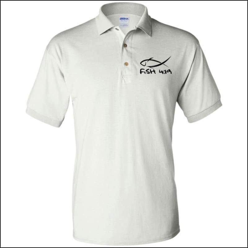 Fish 419 Performance Polo - White / S - Polo Shirts