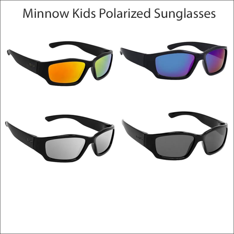 Fish 419 Performance Gear - Minnow Kids Polarized Sunglasses Black/Blue